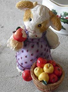 Resin Mary Moo Figurine - October Cow with Fruit