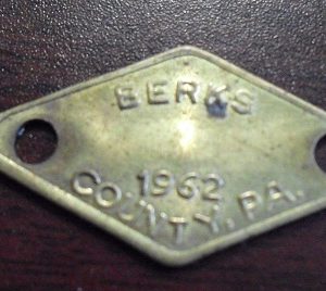 1962 Berks County PA Dog Tag