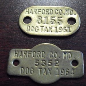 Lot of 2 1960s Harford County MD Dog Tags