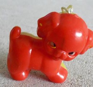 Small Vintage Plastic Sleepy Eye Dog Figurine