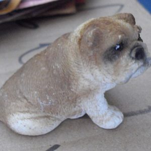 Modern Resin Bulldog Figurine 2 1/2" Tall