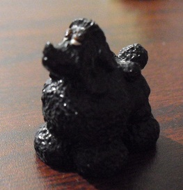 Miniature Resin Black Poodle Figurine