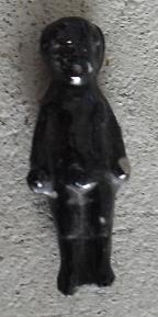 Unusual Miniature Plastic Black Girl Figure