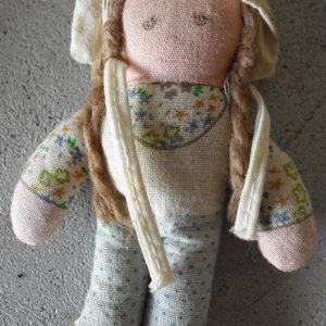 Vintage Cloth Character Girl Doll 3 7/8"