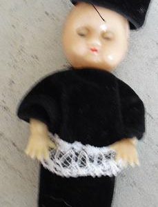 Vintage Hard Plastic Baby Girl Doll 4"