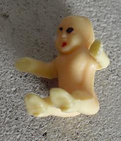 Vintage Miniature Plastic Baby Doll or Figurine