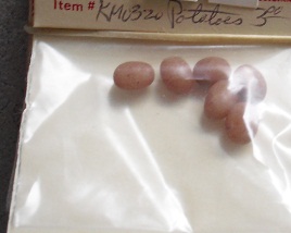 Package of 6 Small Resin Dollhouse Potatoes