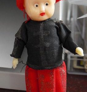 1950s Miniature Plastic Baby Girl Doll