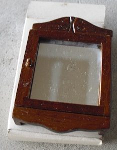 Small Wood Dollhouse Wall Mirror MIP