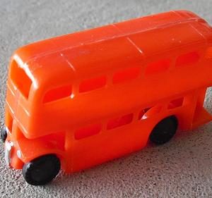 Vintage Plastic Double Decker Bus