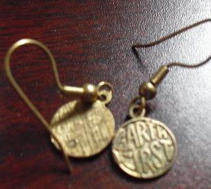 Gold Tone MEtal Earth First Earrings