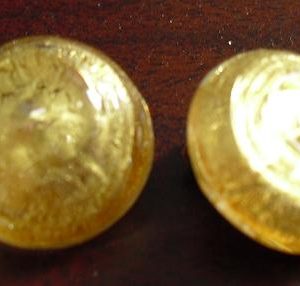 Plastic Gold Crackle Round Clip On Earrings