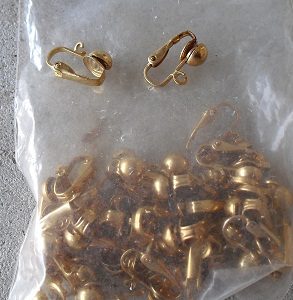 Large Lot of Gold Plated Earring Clips