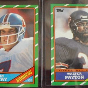 1986 Topps John Elway and Walter Payton Cards