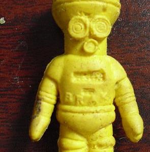 RARE 1970s Diener Eraser Yellow Robot