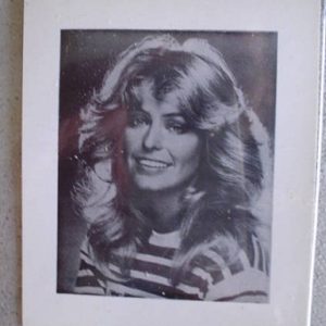 Unique 1970s Black and White Farrah Fawcett Press Release Card