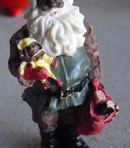 Resin Black Santa Claus Figurine