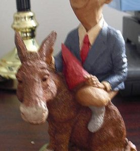 Unique 1999 Tom Clark Bill Bradley on Donkey Statue 7"