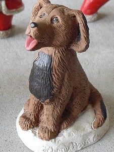 Resin Johnny Chester Dog Figurine