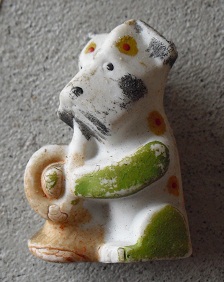 Vintage Bisque Small Dog Figurine JAPAN