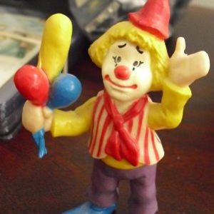 Vintage Plastic Clown Figurine