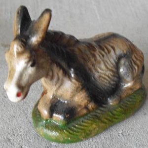 Vintage Composition Nativity Figurine Sitting Donkey