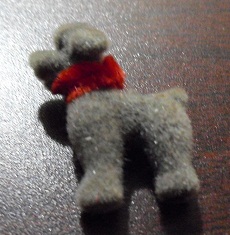 Small Fuzzy Plastic Dog Figurine