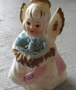 Porcelain Bisque Lefton July Angel Girl Figurine