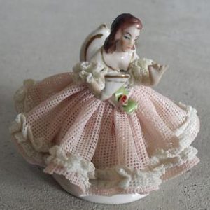 Antique Porcelain Germany Victorian Girl Figurine