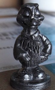 Small Pewter Lawyer Duck Figurine