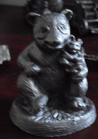 Ricker Pewter Bear with Cub Figurine