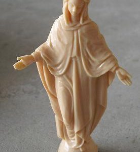Hard Plastic Virgin Mary Figurine 4" Tall