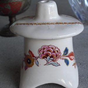 Unusual Asian Figurine with Floral Print