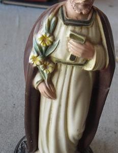 Vintage Plastic Religious Man Figurine 6 1/2"