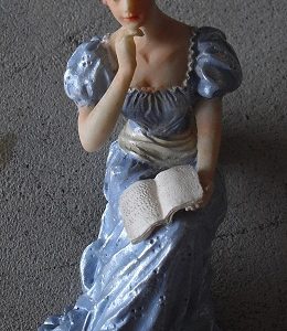 Resin Dollhouse Fancy Woman Sitting Figurine