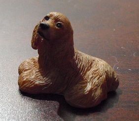 Modern Resin Small Brown Puppy Dog Figurine