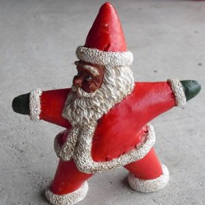 Unique Resin Black Santa Claus Figurine 5" Tall