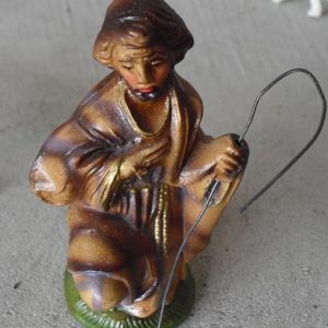 Vintage Composition Nativity Figurine Shepherd Man