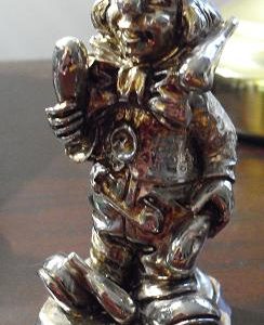 Unique Silver Resin Clown Juggler Figurine - Toni Sagni