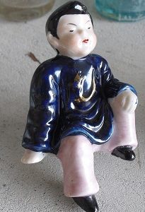 Vintage Occupied Japan Sitting Asian Man Figurine