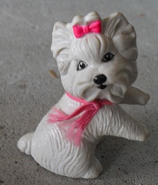 Small Hard Plastic Terrier Dog Figurine