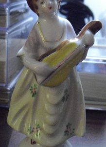 Vintage Ceramic Occupied Japan Victorian Woman Figurine