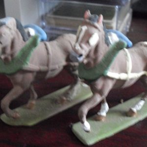 Lot of 2 Vintage, Heavy Lead Horse Figurines