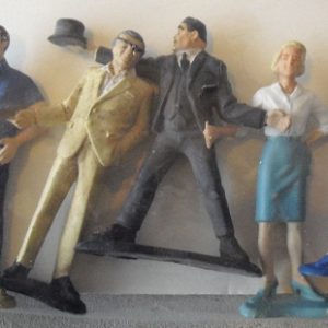 Set of 5 1964 Gilbert James Bond Figurines