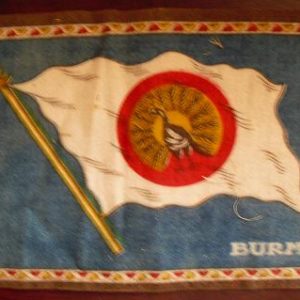 Early 1900s Felt Flag Burmah