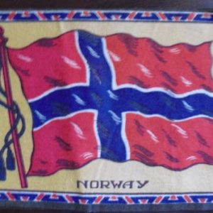 Early 1900s Small Felt Flag Norway