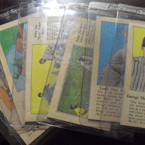 Unique Set of 6 Vintage Babe Ruth Fro-joy Ice Cream Cards