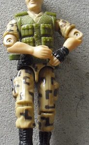 1980s GI Joe Action Figure in Tan 3 7/8"