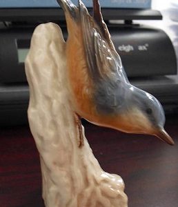 Large Vintage Goebel Bird Figurine Blue Bird TMK 4