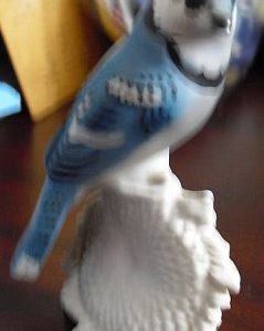 Vintage Goebel Bird Figurine Blue Jay Bird TMK 6 MINT